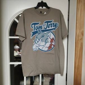 New Tom & Jerry Dark Tan Shirt Size Adult L
